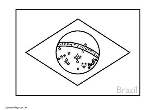 Kleurplaat Brazilie