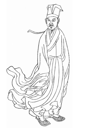 Kleurplaat Huang Tingjian