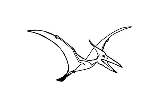 Kleurplaat Pterosaurus