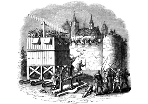 aanval op kasteel