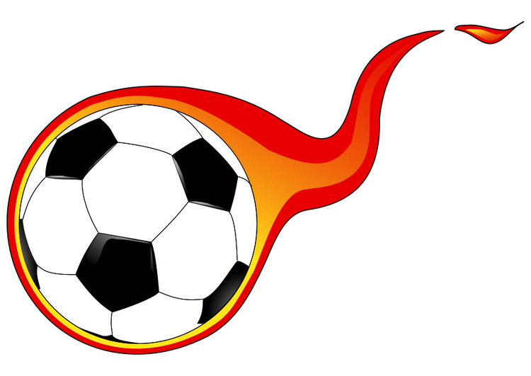 Afbeelding bal met vlam