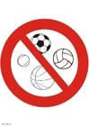 Afbeeldingen balspel verboden