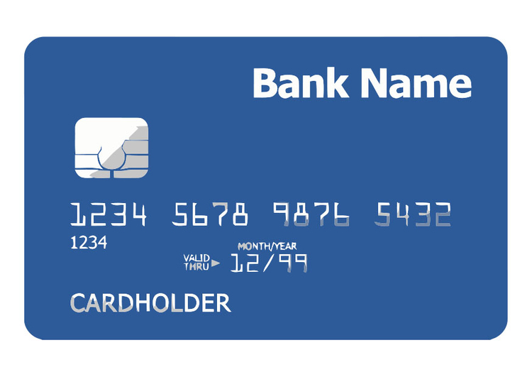 Afbeelding bankkaart - voorzijde