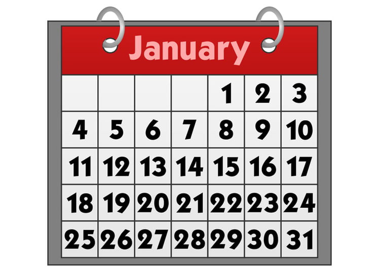 Afbeelding kalender - januari