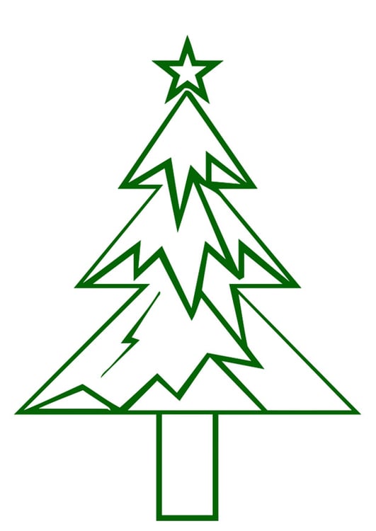 Afbeelding kerstboom met kerstster