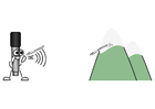 Afbeeldingen microfoon - echo bergen