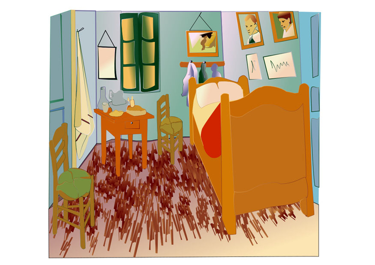Afbeelding Vincent Van Gogh - de slaapkamer