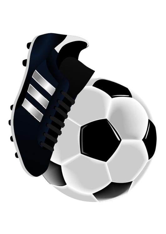 voetbalschoen en bal