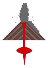 Afbeeldingen vulkaanuitbarsting