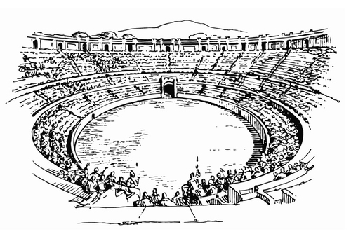 Kleurplaat amfitheater