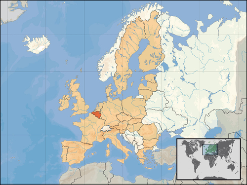 Afbeelding België in EU 01-01-2007