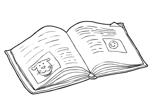 Kleurplaat boek - lezen (2)