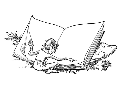elf met boek
