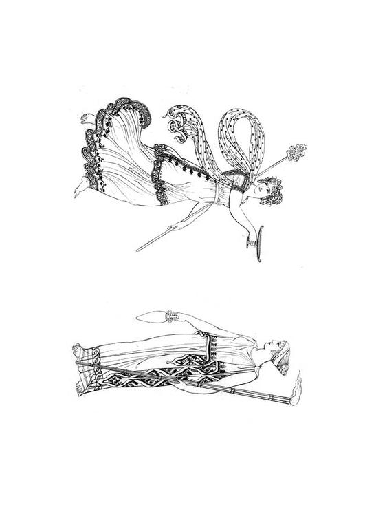 bacchante en priesteres van Ceres