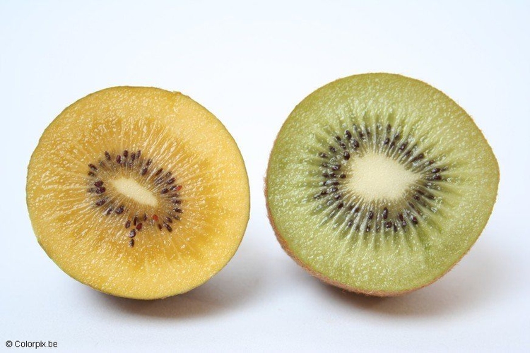 Foto gele en groene kiwi