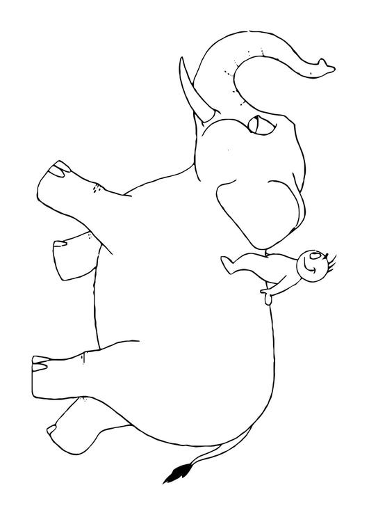 07b. olifant met persoon