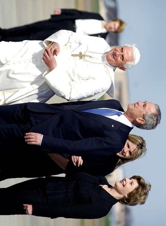 paus Benedict XVI en George W. Bush