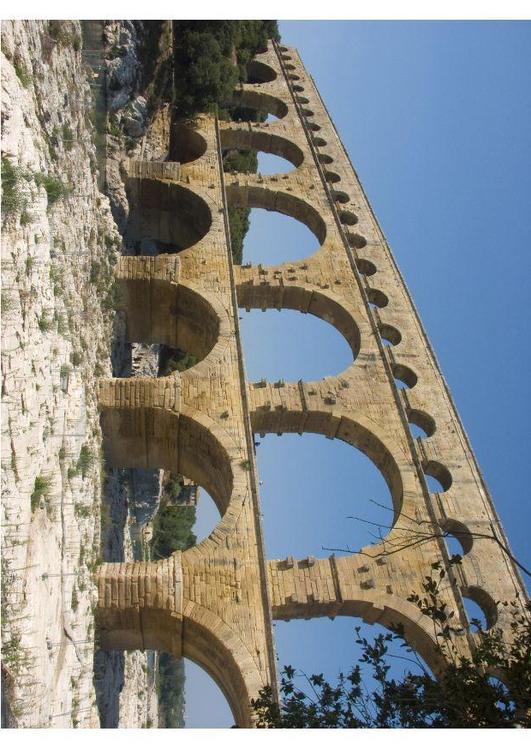Romeins aquaduct, Nimes, Frankrijk