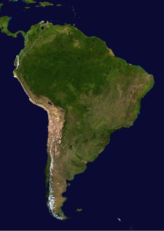 sattelietbeeld Zuid Amerika