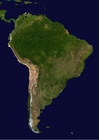 Foto's sattelietbeeld Zuid Amerika