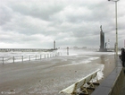 Foto's storm aan zeedijk