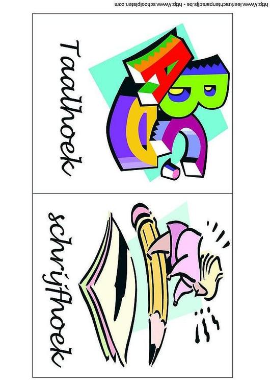 taalhoek en schrijfhoek