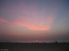 Foto's zonsondergang strand