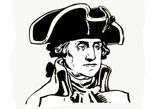 Kleurplaat George Washington