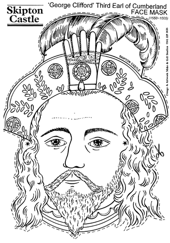 Kleurplaat Graaf George Clifford