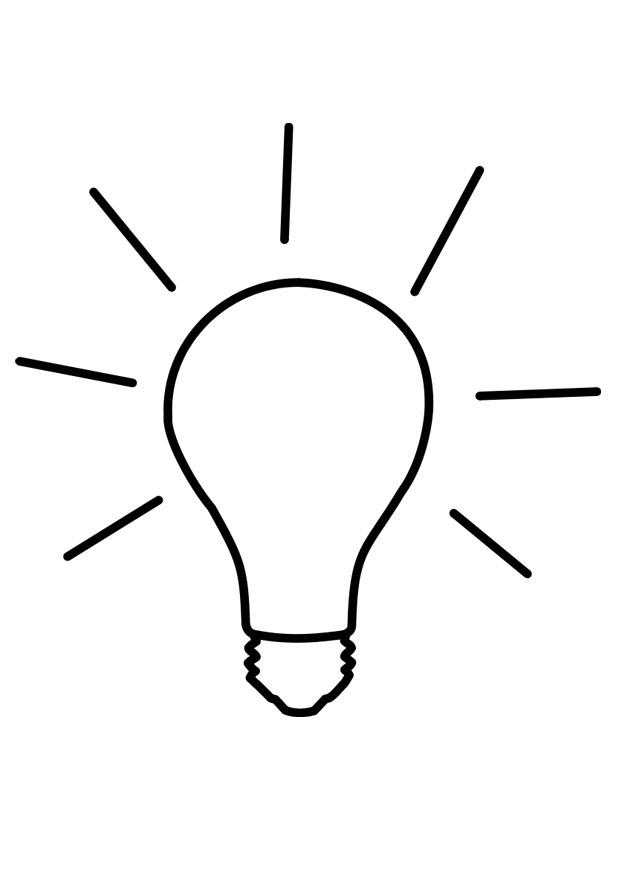 licht aan Kleurplaat licht aan