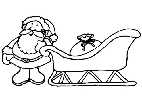 kerstman met slee