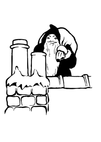 kerstman op dak