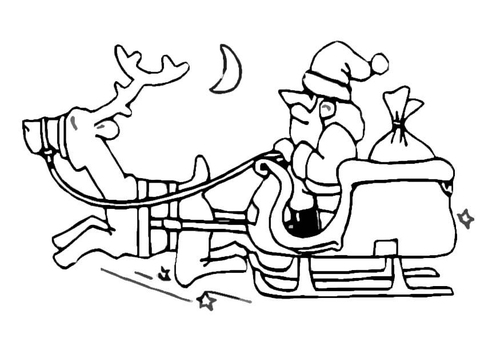 kerstman op slee