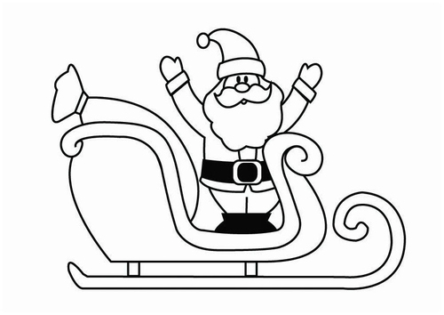 Kleurplaat kerstslee
