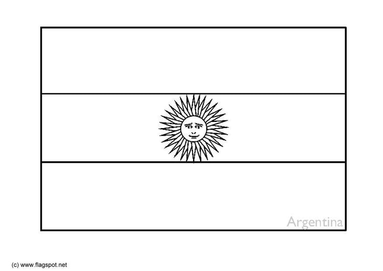 Kleurplaat Argentinie