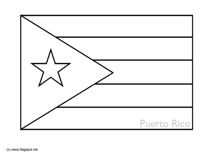 Kleurplaat Puerto Rico