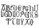 Kleurplaten anglosaksisch alfabet 8e en 9e eeuw