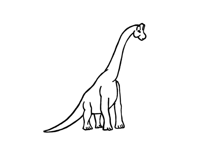 Kleurplaat brachiosaurus