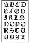 Kleurplaten italiaans gotisch lettertype