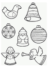 Kleurplaten kerstversiering