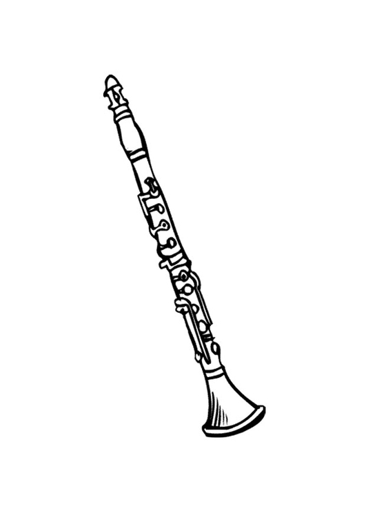 Kleurplaat klarinet 2