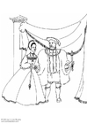 Kleurplaten Koning en koningin (1534 )