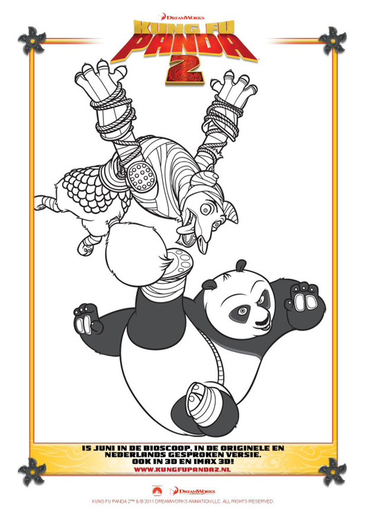 Kleurplaat Kung Fu Panda 2