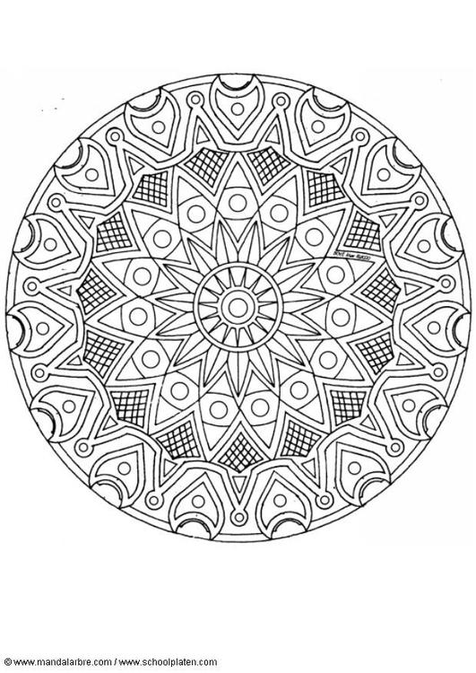 Kleurplaat mandala-1702d