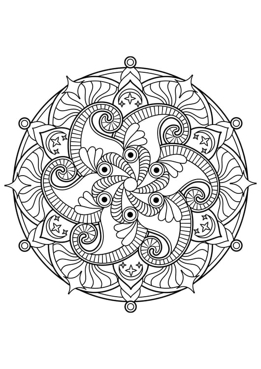Kleurplaat Mandala