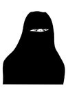 Kleurplaten niqaab