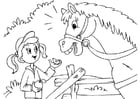 Kleurplaten paard en meisje