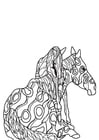 Kleurplaten paard met veulen