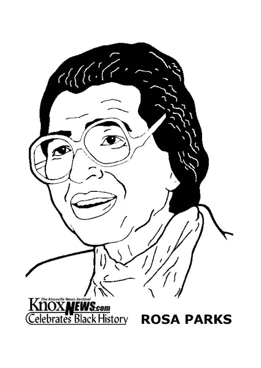 Kleurplaat Rosa Parks