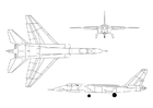 Kleurplaten straaljager A-5A Vigilante